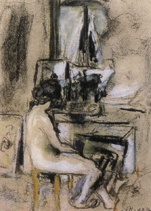 Edouard Vuillard Nude front of the fireplace oil painting image